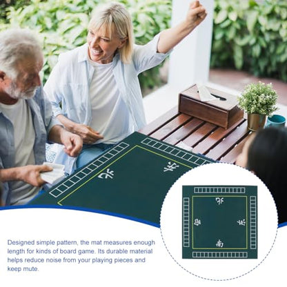 Alasum Mahjong Table Mat Thick Felt Game Mat with Non-Slip Backing Square Table Cover 30.70X30.70 Inch Noise Reduction Board Game for Mahjong Dominoes Poker