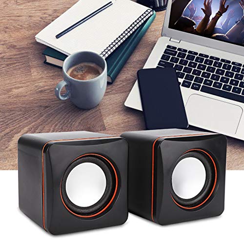 Computer Speakers USB Speaker Stereo 3.5mm Jack Wired Multimedia Speaker Computer Speaker for PC Monitor Desktop Laptop PC Computer Gaming Smartphones Tablets Projectors TVs(Dual Track)