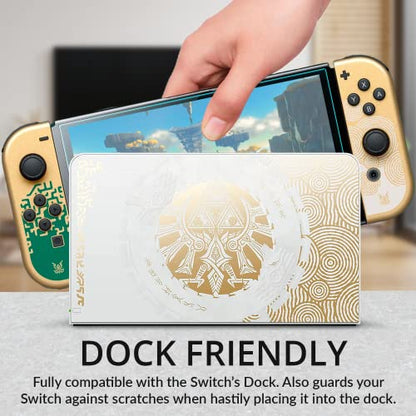 Orzly Glass Screen Protector for Nintendo Switch OLED 2024 Console Accessories (Pack of 4) - Tempered Glass Life time Edition - size: 7"