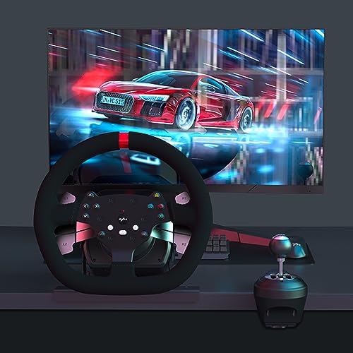 PXN A7 Sim Racing Shifter for PC, Universal USB Gear Shifter | Realistic 6+R H-Pattern Shifting, Push-Down Reverse Lockout, USB Connectivity, Dual Programmable Buttons, Secure Clamp Mount