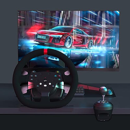PXN A7 Sim Racing Shifter for PC, Universal USB Gear Shifter | Realistic 6+R H-Pattern Shifting, Push-Down Reverse Lockout, USB Connectivity, Dual Programmable Buttons, Secure Clamp Mount