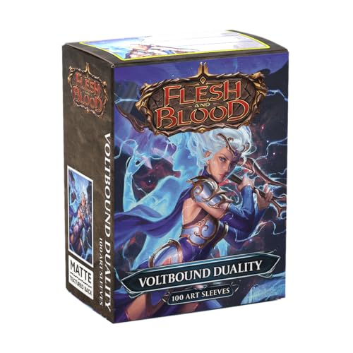 Dragon Shield | Flesh & Blood Art Sleeves | 100 CT - Smooth & Tough Premium TCG Sleeves | Compatible with Pokemon, One Piece & Magic the Gathering | Voltbound Duality - color: Voltbound Duality