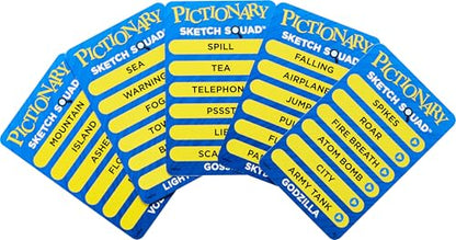 Mattel Games Pictionary Sketch Squad Cooperative Party Game with Clues Case, 2- to 6-Player Drawing Game