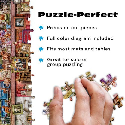 Puzzles for Adults 1000 Pieces – Buffalo Games The Library of Dogs by Aimee Stewart, Challenging 1000 Piece Puzzle for Adults with Poster, Premium Jigsaw Puzzle Made in the USA - color: Library of Dogs