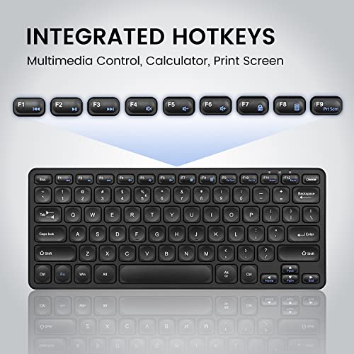 Perixx PERIBOARD-416 Wired Mini USB Keyboard with 4 Hubs - X Type Scissor Keys - Detachable USB-C and A Cable - US English - style: Wired USB with Hubs