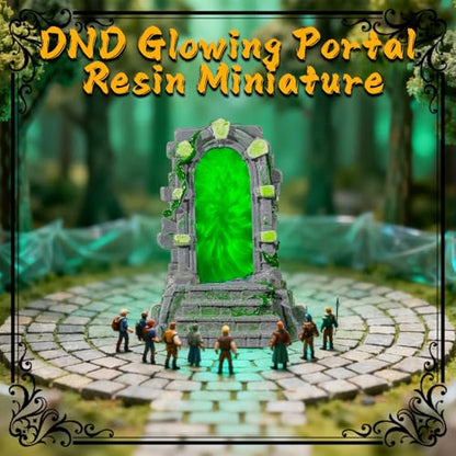 Wowagoga Glowing Portal Miniature, Resin Miniature Light Up | Prop for Tabletop War Games War Games Fantasy Style