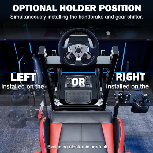 Anman Aluminum Racing Simulator Cockpit with Red Seat | 8040 Aluminum Profiles, Fit for Fanatec/Moza/Logitech/Thrustmaster, Direct Drive Steering Wheel Compatible
