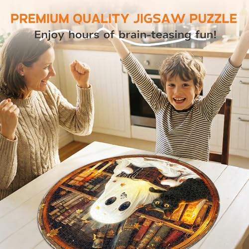 1000 Piece Puzzles for Adults, Halloween Ghosts Puzzle for Adults | 26.6 * 26.6 in Flat Puzzles with 3D Visual Effect When Completed, Adult Puzzle Games - color: Halloween Ghosts