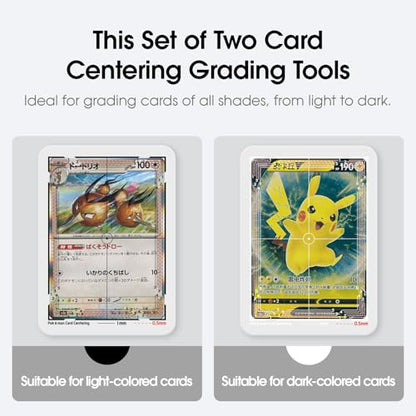 Card Centering Grading Tool for TCG Trading Cards, Sports Card Grading Kit with Thickness Measuring Card, LED Clarity Tool Set, Trading Card Measuring Tools and Accessories