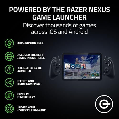 Razer Kishi V3 Pro Gaming Controller for iPhone, Android & Tablets, USB-C | iPhone 15, 16, 17 Series & iPad mini up to 8", Full Sized TMR Thumbsticks, Back Buttons, PC Remote Play, Haptics - style: Kishi V3 Pro
