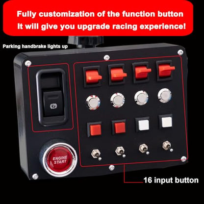 Obokidlyamor Simulator American Truck 27 Customizable Button Box 3 For G27/G29/G920/G923 Steering Wheel;PC Central Control Box Controler For ATS/ETS2 for MOZA R3/R5/R9/R12 Base (Style-2) - size: Style-2