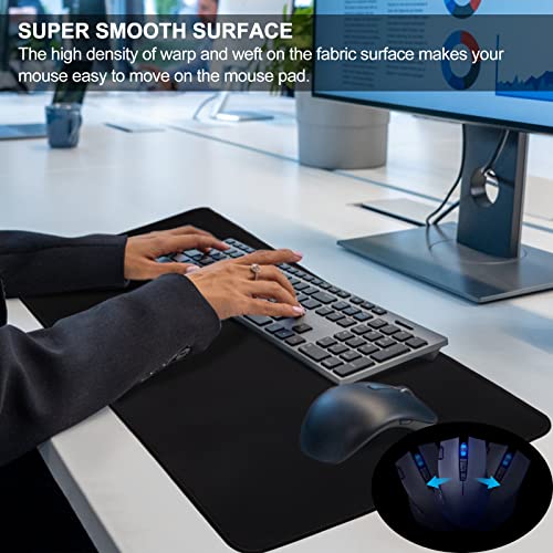Large Gaming Mouse Pad with Stitched Edges,[27.5x11.8In] Extended Mouse Pad with Non-Slip Natural Rubber Base for Gamer/Desktop/Office/Home (70x30 Blackus) - color: 70x30 Blackus