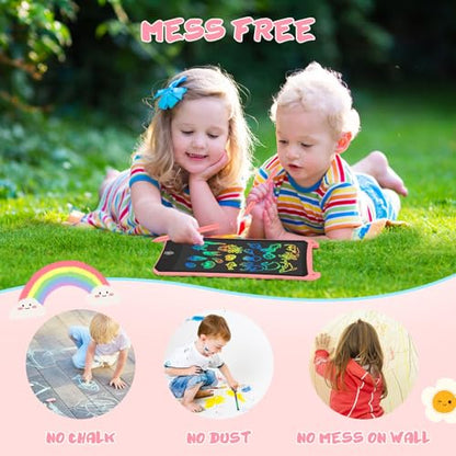 EooCoo Kids LCD Writing Tablet, Mess Free Coloring Books, Travel Toys | Toddler Toys Travel Essentials, 8.5 Inch Drawing Pad for Kids 2 Pack, Preschool Classroom Must Have, Age 3-5 Girls Boys Gifts - color: 8.5”Pink&Blue