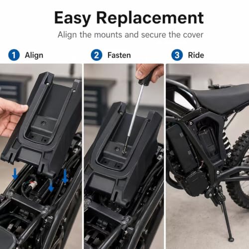 Battery Cover Guard Compatible Fit for Yozma IN 10, Electric Dirt Bike Battery Wrap Protector Left & Right Side Covers, Controller Cover Replacement Parts (Top battery cover) - color: Top battery cover