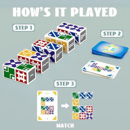 BBnote Matching Puzzle Game for Kids & Adults, Family Board Games Block for Boys & Girls Ages 6-8 8-12, 3+ Player Card Puzzles for Children 6+ Year Olds - size: Edition 1.0: 2-4 players