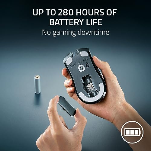 Razer Viper V3 HyperSpeed Wireless PC Gaming Mouse, 82g, Black | 30K DPI Optical Sensor, Up to 280 Hr Battery Life, Mechanical Switches Gen-2, 6 Programmable Buttons, 1 x AA Battery included