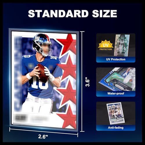 1000ct Clear Card Sleeves for Trading Cards, Soft Baseball Sports Card Sleeves, Soft Plastic Protector Fit for MTG Game Standard Cards - size: 1000