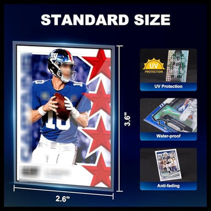 1000ct Clear Card Sleeves for Trading Cards, Soft Baseball Sports Card Sleeves, Soft Plastic Protector Fit for MTG Game Standard Cards - size: 1000