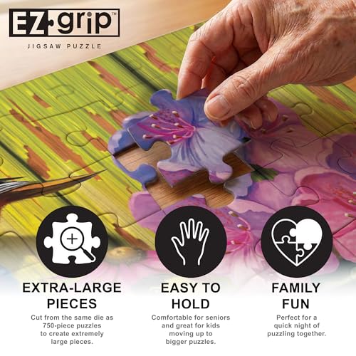 MasterPieces 300 Piece EZ Grip Jigsaw Puzzle - Feathered Reflections - 18"x24" - style: Feathered Reflections