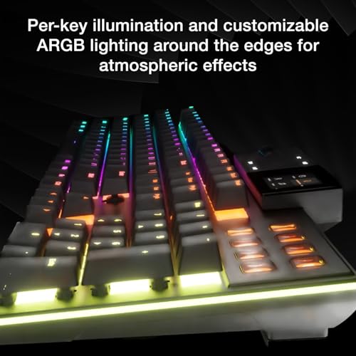 be quiet! Dark Mount Linear, Gaming Keyboard, Mechanical Silent Switches | Hot-Swappable Numpad and Media Dock, Triple-layered dampening, 8 customizable Display Keys, PBT Double-Shot Keycaps, ARGB - style: Dark Mount Linear