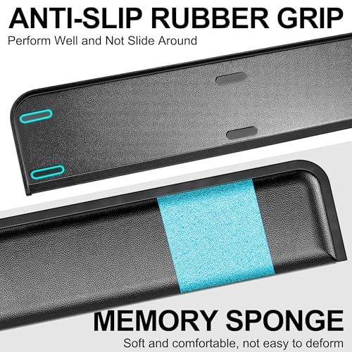 Computer Keyboard Wrist Rest Pad, Ergonomic Soft Memory Foam Wrist Support w/Anti-Slip Rubber Base, Black (Protein leather, 17.48 in*3.54 in*1.1 in) - size: 17.48 in*3.54 in*1.1 in, style: Protein leather