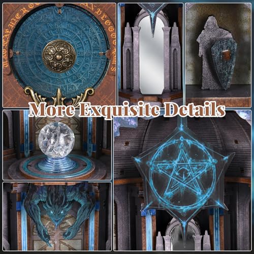 MiniCity DIY Book Nook Kit, 3D Wooden Bookend Bookshelf Insert Decor with LED Light, 278 Pcs Craft Kit for Teens & Adults (Circle of Magic) | 260-piece book-style DIY kit with LED and dust cover; glue/tools and guide included; 4-6 hr build for shelf decor