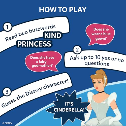 Skillmatics Guess in 10 Card Game – Disney, Gift for Kids, Travel Toys | Family Trivia Game, Educational Board Game, Cinderella, Mickey Mouse, Screen-Free Fun, Girls & Boys Ages 6, 7, 8, 9 and Up - style: 1. Disney