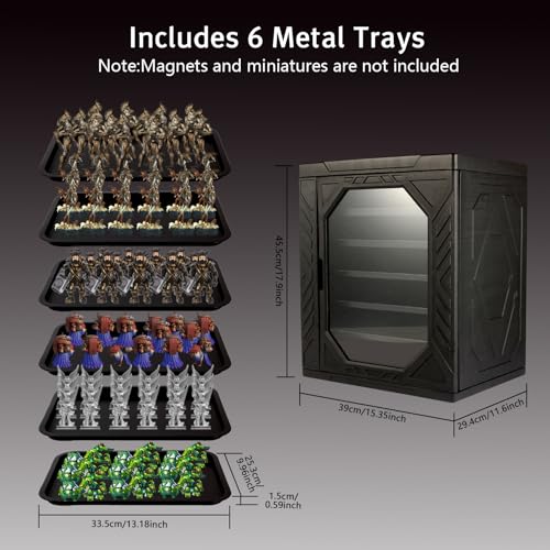Miniature Carrying Case, Display and Transport Action Figure Display case for Warhammer 40k. (rectangular)