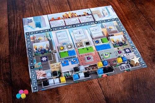 Devir - Cities USA Board Game, Modern City Building Strategy Game with Worker Placement for Adults & Kids, 2–4 Players, Ages 10+, 35 Playtime, (English Version) - color: City Usa