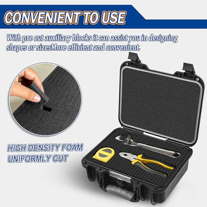8 Pcs Pick Apart Foam Insert 4 PCS Foam Pads 4 PCS Pluck Foam Pre Cubed Foam Insert Pre Separated Cube Sheet Foam with Bottom Use for Interlocking Cases Tool Box Board Game Storage Drawer 16" x 12" - style: 16IN*12IN/8PCS