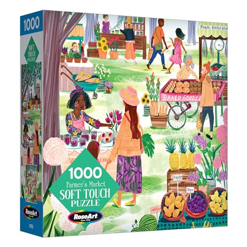 RoseArt - Soft Touch - Farmer's Market - 1000 Piece Jigsaw Puzzle for Adults - style: Farmer's Market