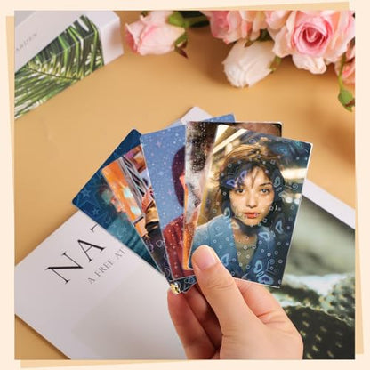 400 Pcs Kpop Photocard Sleeves 58×89mm Laser Flashing Photo Card Sleeves PVC Free & Acid Free Photocards Holder for Kpop Albums Photo Cards - style: Holographic Style