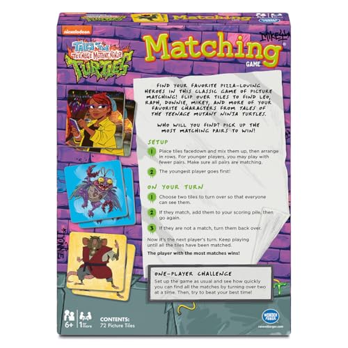 Wonder Forge Teenage Mutant Ninja Turtles Matching Game-Fun & Quick Memory Game for Kids | Engaging Toy for Ages 3-5 Years | Ideal for Solo or Family Play