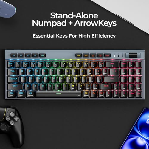 RGB Mechanical Gaming Keyboard, 78 Keys Hot-Swap Mechanical Keyboard With Magnetic Red Switches, Ergonomic Keyboard with Aluminum Cover/Media Keys/Software/Dual System Wired Keyboard for PC/Mac Gamer