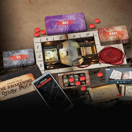 KOSMOS 693008 Escape Tales - The Awakening, Solves The Puzzles, Experience The Story, Escape Room Game, Exciting Board Game from 16 Years, for 1-4 People, Multiple Playable