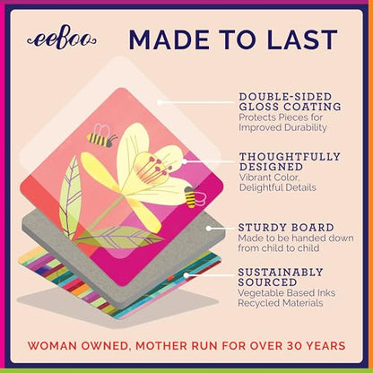 eeBoo Life on Earth Memory & Matching Game, Ages 3+, 1-4 Players | Introduces global flora & fauna. Sharpens recognition, concentration & memory skills. Includes 48 tiles, 24 pairs - style: Life on Earth