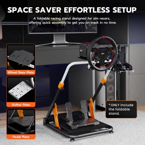 PXN A11 Heavy-Duty Foldable Racing Wheel Stand | Carbon Steel Frame, Height and Angle Adjustable, for V99, V10, VD4, VD6, G29, G920, G923, R3, R5 & More