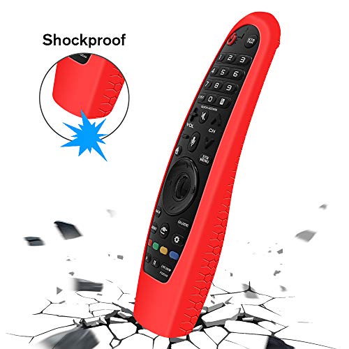 Silicone Protective Case for LG AN-MR600 / AN-MR650 / AN-MR18BA / AN-MR19BA Remote Control [Anti-Lost] Anti Slip LG Magic Remote Case Cover Skin Holder Sleeve Protector (Red) - color: Red