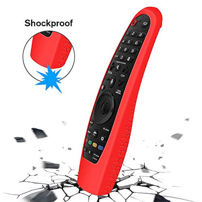 Silicone Protective Case for LG AN-MR600 / AN-MR650 / AN-MR18BA / AN-MR19BA Remote Control [Anti-Lost] Anti Slip LG Magic Remote Case Cover Skin Holder Sleeve Protector (Red) - color: Red