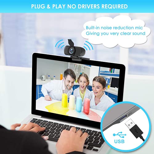 XPCAM HD 1080p Webcam with Microphone,USB Web Camera for Computer PC Laptop | PC Webcam with Cover/Tripod,110°FOV Wide Angle,Plug&Play Streaming Computer Camera for Laptop Mac Zoom,Teams,Twitch Gaming - color: webcam for pc (black)