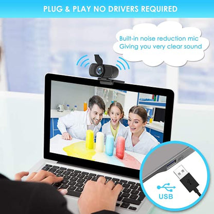 XPCAM HD 1080p Webcam with Microphone,USB Web Camera for Computer PC Laptop | PC Webcam with Cover/Tripod,110°FOV Wide Angle,Plug&Play Streaming Computer Camera for Laptop Mac Zoom,Teams,Twitch Gaming - color: webcam for pc (black)