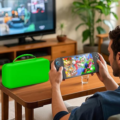 daydayup Switch Carrying Case Compatible with Nintendo Switch 2, with 24 Games Cartridges Protective Hard Shell Travel Carrying Pouch DS Case Green - color: Green, size: 2025-Inch