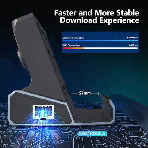 YCE Dual Fan Steam Deck Dock Multi-Port Docking Station for Handheld Gamers (8K-12-in-1) - color: 8K-12-in-1