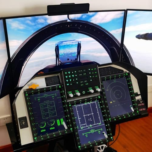 Flight Simulator Controller, ACP 3-in-1 Integrated Control Panel for PC Flight Simulators, Compatible with JF-17, F/A-18 F16 in DC-S - style: ACP Control Panel