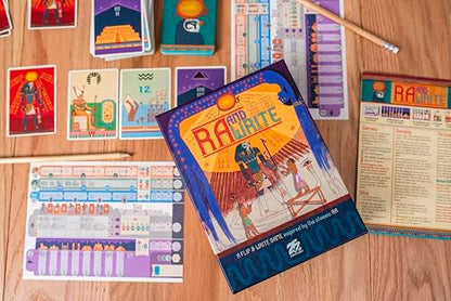 Ra and Write | Flip-and-Write Strategy Game by Reiner Knizia & 25th Century Games, Ages 12+, 2–5 Players, 30–45 Min - style: RA And Write