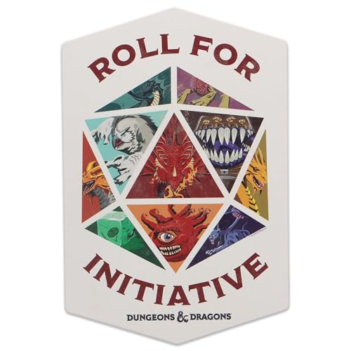 Hasbro Dungeons and Dragons Roll for Initiative Wood Wall Decor | Bold D&D Sign for Game Room or Office - color: White/Green
