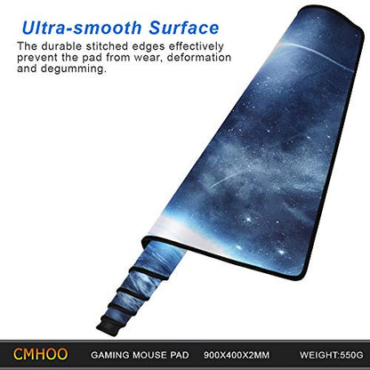 XXL Professional Large Mouse Pad & Computer Game Mouse Mat (35.4x15.7x0.1IN, 90x40 Space) - color: 90x40 Space, size: 35.4x15.7x0.1IN