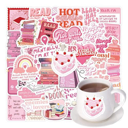 120 Book Stickers for Kin-dle, Kind-le Stickers, Book Stickers for Kind-le Adult, smutty Book Stickers, Reading Decals Scrapbook Bookish Decal, Reading Stickers Book Lover Stickers - size: Pink Bookish 120pcs