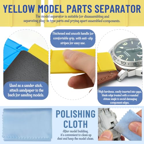 Bigstone 30 PCS Model Tools Kit Hobby Building Tool Modeler Basic DIY Tools Craft Set for Cars, Airplanes, Buildings, Robots Gundam Plastic Models Building Repairing and Fixing