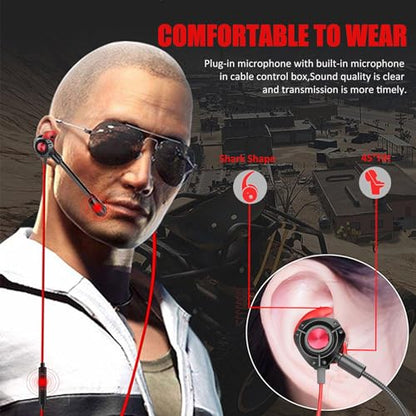 Gaming Headset with Microphone Wired Gaming Earbuds PC for PS4 PS5 One PlayStation 5 Games Mobile Phone,Detachable Stereo Bass Earphones Noise Cancelling Gaming Headphones with Mic Black - style: Style-03